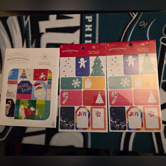 3/$15 New wondershop at target Christmas peel and stick gift tags 190 total - Picture 1 of 6